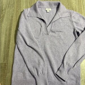 J. Crew Men's Light Purple V-Neck Sweater